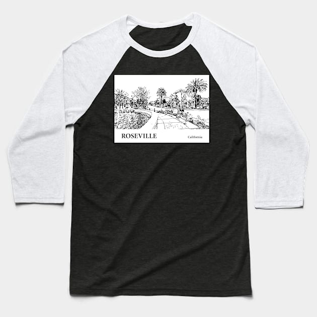 Roseville - California Baseball T-Shirt by Lakeric